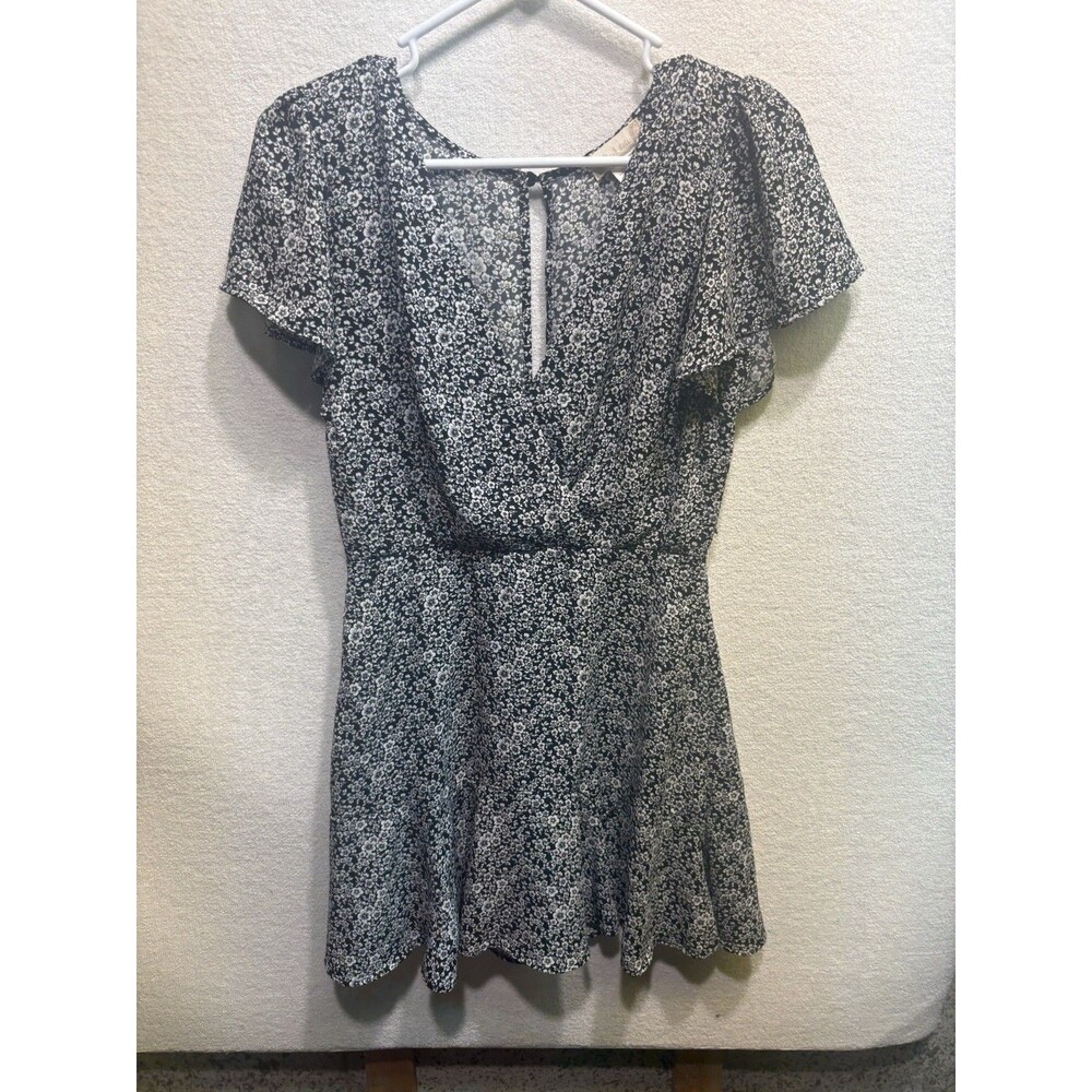 Altar’d State Black mini floral dress Boho- M